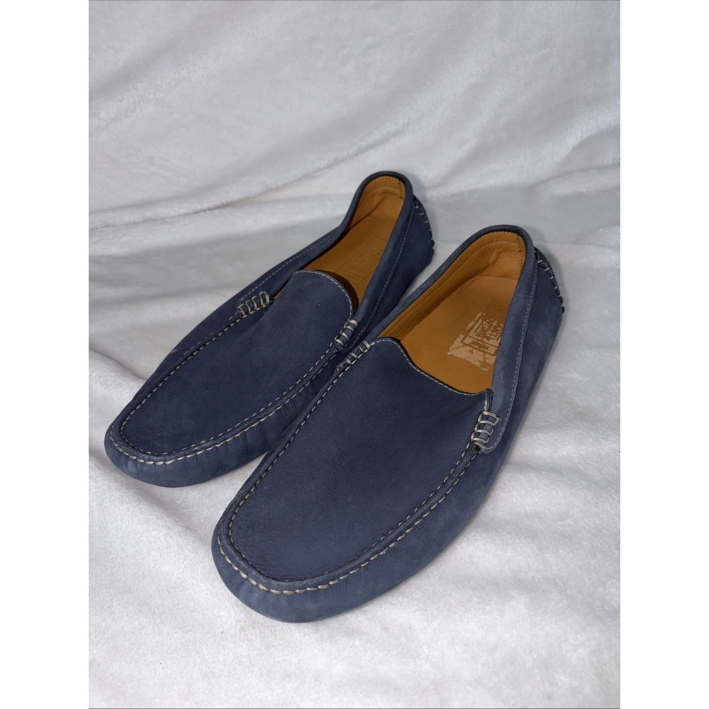 Mercanti Fiorentini Relax Men Blue Suede Driving Loafers Size 13M Travel Comfort